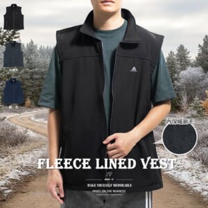 一般及加大尺碼刷毛背心 保暖背心 背心外套 外搭背心 立領背心 翻領背心 休閒背心 加大尺碼背心 黑色背心 百搭背心 秋冬背心 休閒馬甲 保暖馬甲 Regular Size And Plus Size Fleece Lined Vest Big And Tall Warm Vest Stand Collar Vest Black Vest (321-3850)(321-3851)灰綠色、藍色、黑色 M L XL 2L 3L 5L (胸圍107~130公分/42~51英吋)男[實體店面保障]sun-e