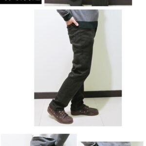 厚刷毛中直筒保暖長褲 熱銷保暖刷毛褲 牛仔褲版型保暖褲 彈性休閒長褲 腰圍有皮帶環(褲耳) 褲檔有拉鍊 黑色長褲(307-7030-10)墨綠(7029-21)黑色 腰圍:M L XL 2L 3L 4L 5L(28~41英吋) [實體店面保障] sun-e