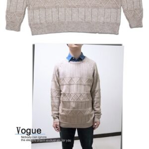 保暖厚針織上衣 圓領針織衫 保暖上衣 搭配襯衫單品 圓領長袖上衣 SWEATER KNITTED COAT (312-5975-16)卡其色、(312-5975-21)黑色 胸圍46英吋 [實體店面保障] sun-e