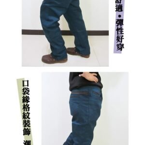 sun-e加大尺碼彈性色褲長褲、加大尺碼馬卡龍色長褲、加大尺碼休閒褲、加大尺碼彈性長褲、口袋緣格紋裝飾、腰圍有皮帶環(褲耳)、褲檔有拉鍊(321-2018-10)藍綠色 腰圍:38 40 42 44(英吋) [實體店面保障]