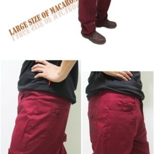 sun-e加大尺碼彈性色褲長褲、加大尺碼馬卡龍色長褲、加大尺碼休閒褲、加大尺碼彈性長褲、後口袋裝飾鈕扣、腰圍有皮帶環(褲耳)、褲檔有拉鍊(321-2027-02)紅色 腰圍:38 40 42 44(英吋) [實體店面保障]