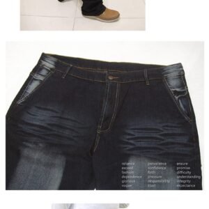 sun-e加大尺碼刷白牛仔長褲、加大尺碼彈性伸縮中直筒牛仔褲、後口袋車繡設計休閒牛仔褲、大尺碼丹寧、貓爪刷白單寧、黑色牛仔褲、腰圍有皮帶環(褲耳)、褲檔有拉鍊(321-2188-21)黑色 腰圍:40 42 44 46(英吋) [實體店面保障]