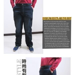 加大尺碼側貼袋牛仔工作褲 貓爪刷白 彈性牛仔褲 多口袋工作長褲 車繡後口袋 CARGO PANTS 牛仔長褲 BIG&TALL JEANS (321-5206-21)深藍色 腰圍:40 42 44 46(英吋) [實體店面保障] sun-e