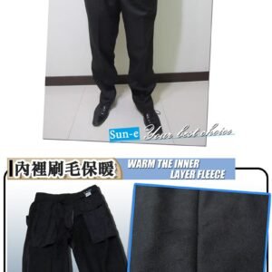 sun-e台灣製造保暖前打褶款式西裝褲、防潑水西裝褲、細條紋西裝褲、刷毛西褲、正式場合西裝褲、上班西裝褲、商務西裝褲、標準西裝褲、伴郎西裝褲、保暖西裝褲、防風西裝褲、黑色西裝褲、腰圍有皮帶環(褲耳)、褲檔有拉鍊(321-9600-02)黑色細條紋 腰圍:30~42英吋 [實體店面保障]