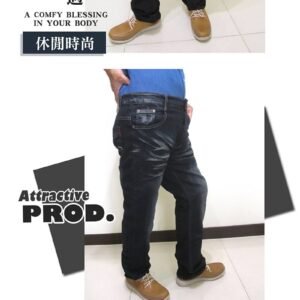 sun-e加大尺碼壓皺刷白彈性牛仔長褲、大尺碼彈性丹寧、休閒牛仔褲、單寧長褲、腰圍有皮帶環(褲耳)、褲檔有拉鍊(329-3693-37)深藍色 腰圍:38 40 42 44 46 48(英吋) [實體店面保障]