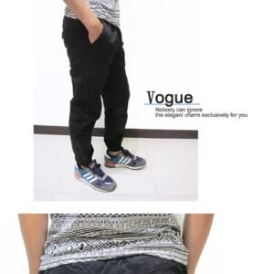 sun-e JOGGER PANTS、美式休閒潮流縮腳褲、慢跑褲、縮口褲、褲管束腳褲、顯瘦休閒褲、JOGGERS、抽繩束口褲、腰圍彈性束腳褲、休閒運動風、黑色長褲、休閒長褲、深色長褲、腰圍寬版鬆緊帶(329-4070-08)深藍色、(329-4070-21)黑色 尺寸XL、2L(腰圍:32~35英吋) [實體店面保障]