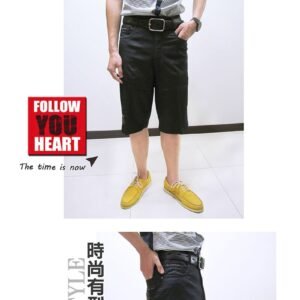 sun-e加大尺碼台灣製造精品休閒六分褲、大尺碼車繡狗圖樣舒適短褲、大尺寸百搭短褲、CROPPED PANTS、SHORTS、BIG&TALL、黑色短褲(384-1701-21)黑色 尺寸L XL 2L 3L 4L 5L(腰圍:30~40英吋)[實體店面保障]