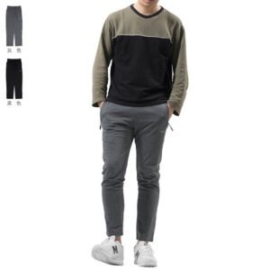 天絲棉九分褲 全腰圍鬆緊帶休閒褲 休閒長褲 Cropped Pants Casual Pants (312-7175-21)黑色、(312-7175-28)灰色 L XL (腰圍:26~33英吋/66~84公分) 男女可穿 [實體店面保障] sun-e