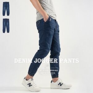 牛仔Jogger Pants 微加大牛仔縮口褲 丹寧束口褲 顯瘦牛仔褲 鬆緊褲管慢跑褲 縮腳褲 束腳褲 牛仔長褲 Men's Joggers Men's Pants Jogger Jeans Denim Jogger Pants (321-4008-31)牛仔色 3L 4L 5L (腰圍86~99公分  34~39英吋) 男 [實體店面保障] sun-e