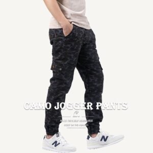 迷彩縮口褲 顯瘦迷彩褲 Jogger Pants 迷彩工作褲 側袋褲 束口褲 迷彩休閒褲 鬆緊褲管慢跑褲 多口袋工作長褲 全腰圍鬆緊帶迷彩長褲 休閒長褲 工裝褲 口袋褲 縮腳褲 束腳褲 Men's Camouflage Pants Cargo Pants Casual Pants (307-7486-21)紫黑色 M L XL 2L 3L (腰圍:28~37英吋/71~94公分) 男 [實體店面保障] sun-e