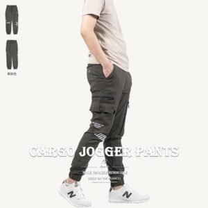 潮流時尚束口褲 顯瘦縮口褲 工作褲 側袋褲 褲管束口修身休閒褲 多口袋工作長褲 鬆緊腰圍側貼袋休閒長褲 工裝褲 鬆緊褲管慢跑褲 口袋褲 縮腳褲 束腳褲 Cargo Jogger Pants Joggers Cargo Pants Slim Casual Pants (390-8969-10)軍綠色 M L XL 2L 3L (腰圍:26~37英吋 / 66~94公分) 男 [實體店面保障] sun-e