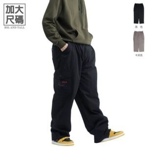 加大尺碼工作褲 精工前染純棉休閒褲 側袋褲 大尺碼長褲 多口袋工作長褲 側貼袋休閒長褲 腰圍鬆緊帶黑色長褲 大尺碼男裝 工裝褲 口袋褲 Big And Tall Cargo Pants Casual Pants (327-9117-01)卡其色、(327-9117-02)黑色 單一尺寸 腰圍:38~48英吋 (97~122公分) 男 [實體店面保障] sun-e