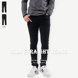 小直筒牛仔褲 顯瘦牛仔長褲 修身黑色牛仔褲 丹寧長褲 Slim Straight Jeans Men's Jeans Men's Denim Pants Black Jeans (321-0077-21)黑色 M L XL 2L 3L 腰圍:28~37英吋 (71~94公分) 男 [實體店面保障] sun-e