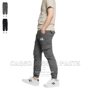 時尚束口褲 鬆緊腰側袋褲 顯瘦休閒長褲 縮口褲 工裝褲 Cargo Jogger Pants 休閒褲 工作褲 修身長褲 多口袋工作長褲 鬆緊褲管慢跑褲 口袋褲 縮腳褲 束腳褲 Joggers Cargo Pants Slim Casual Pants (312-8201-21)黑色、(312-8201-28)灰色 XL 2L(腰圍:28~37英吋/71~94公分) 男 [實體店面保障] sun-e