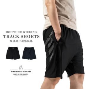 吸濕排汗運動短褲 拉鍊口袋運動褲 涼爽透氣網眼球褲 排汗速乾彈性短褲 全腰圍鬆緊帶休閒短褲 五分褲 機能性布料黑色短褲 Moisture Wicking Shorts Track Shorts Sport Shorts Quick Drying Breathable Fabric Track Pants Short Pants Running Shorts(312-7155-08)深藍色、(312-7155-21)黑色 XL 2L (腰圍32~37英吋 / 81~94公分) 男 [實體店面保障]sun-e