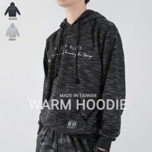 台灣製紋理保暖帽T 連帽T恤 休閒連帽外套 長袖T恤 帽子T恤 連帽上衣 長袖上衣 休閒長TEE 灰色T恤 黑色T恤 MADE IN TAIWAN HOODIE T-shirt (310-0772-21)黑色、(310-0772-22)灰色 L XL(胸圍44~47英吋) [實體店面保障] sun-e
