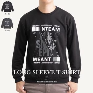 台灣製長袖T恤 大學T 英文字印花T恤 縮口圓領T恤 長袖上衣 黑色T恤 羅紋布領口袖口 長Tee Made In Taiwan Long Sleeve T-shirts Crew Neck T-Shirts Lettering T-Shirts (310-5137-21)黑色、(310-5137-22)深灰色 L XL (胸圍:44~47英吋 / 112~119公分) 男 [實體店面保障] sun-e