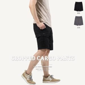 精梳棉工作短褲 純棉五分褲 側袋褲 休閒短褲 多口袋工作褲 側貼袋休閒褲 工裝褲 口袋褲 Cargo Shorts Cargo Pants Short Pants (327-0331-01)灰色、(327-0331-02)黑色 L XL 2L 3L 4L 5L(腰圍:76~102公分 / 30~40英吋) 男 [實體店面保障] sun-e