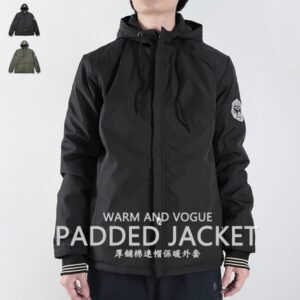 厚舖棉保暖風衣外套 時尚夾克外套 保暖外套 騎士外套 防風外套 休閒外套 鋪棉外套 黑色外套 時尚穿搭 WARM PADDED JACKETS WINDBREAKER (321-8783-01)軍綠色、(321-8783-02)黑色 2L 3L(胸圍50~52英吋) [實體店面保障] sun-e