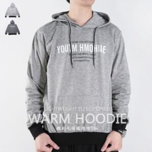 微刷毛紋理保暖帽T 連帽T恤 休閒連帽外套 長袖T恤 帽子T恤 連帽上衣 長袖上衣 休閒長TEE 灰色T恤 黑色T恤 LIGHT FLEECE LINED WARM HOODIE T-shirt (312-6071-21)黑色、(312-6071-22)灰色 XL 單一尺寸(胸圍46~48英吋) [實體店面保障] sun-e