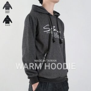 台灣製英文字保暖帽T 連帽T恤 休閒連帽外套 長袖T恤 帽子T恤 連帽上衣 長袖上衣 休閒長TEE 灰色T恤 黑色T恤 MADE IN TAIWAN HOODIE T-shirt (310-0796-21)黑色、(310-0796-89)深灰色 L XL(胸圍44~47英吋) [實體店面保障] sun-e