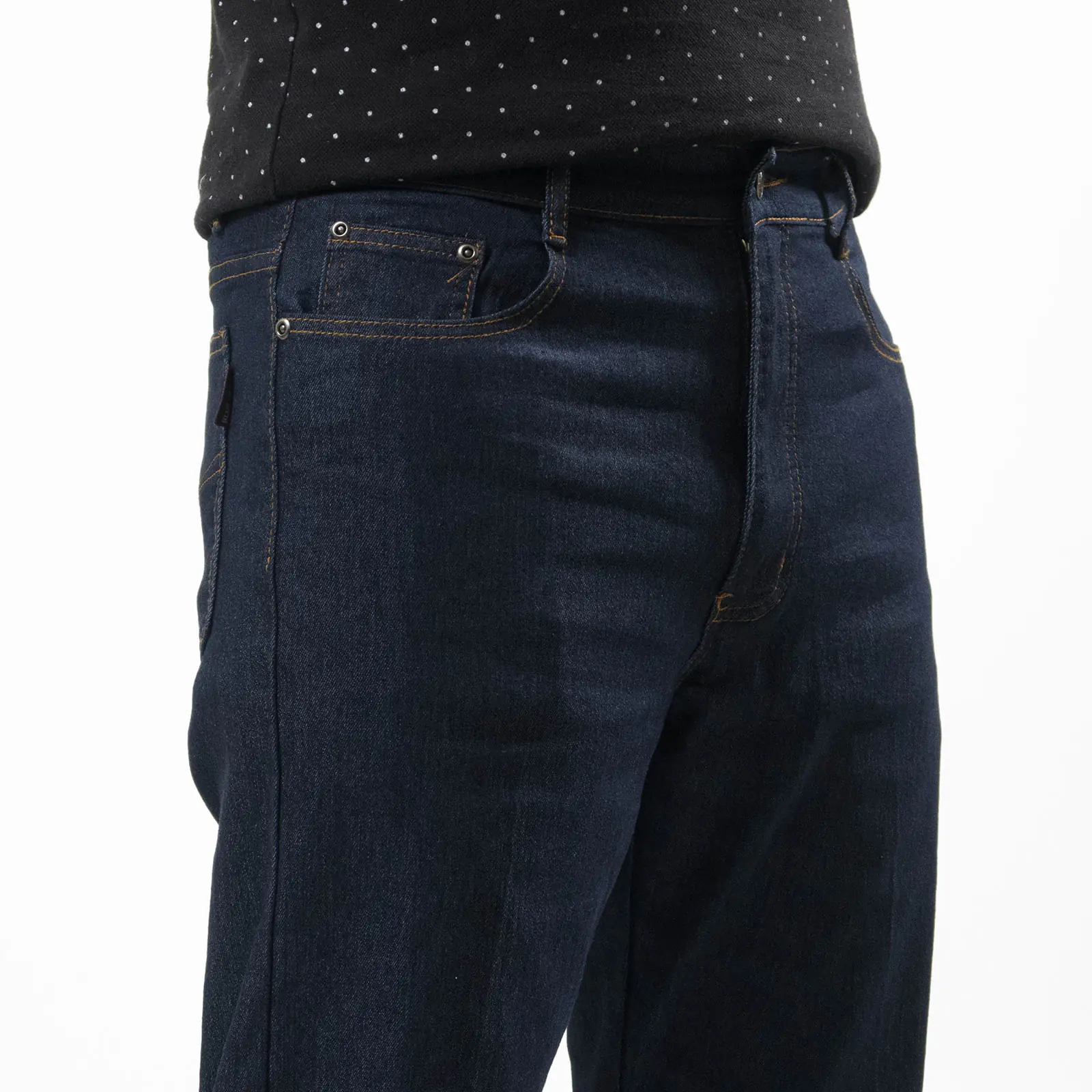 中直筒牛仔褲 彈性牛仔長褲 素面牛仔褲 直筒褲 車繡後口袋丹寧Denim Jeans (337-2130)男 sun-e：圖片 5