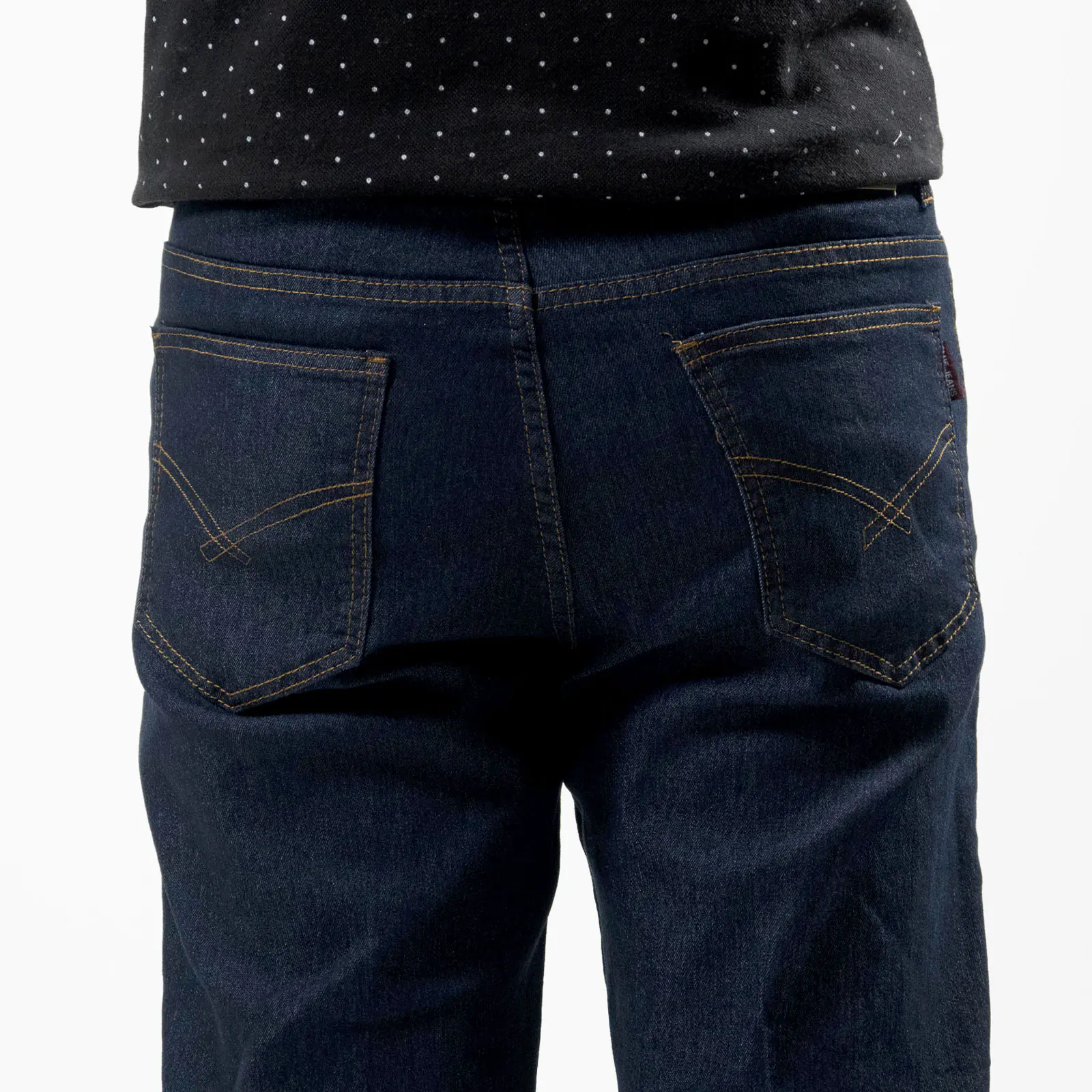 中直筒牛仔褲 彈性牛仔長褲 素面牛仔褲 直筒褲 車繡後口袋丹寧Denim Jeans (337-2130)男 sun-e：圖片 9